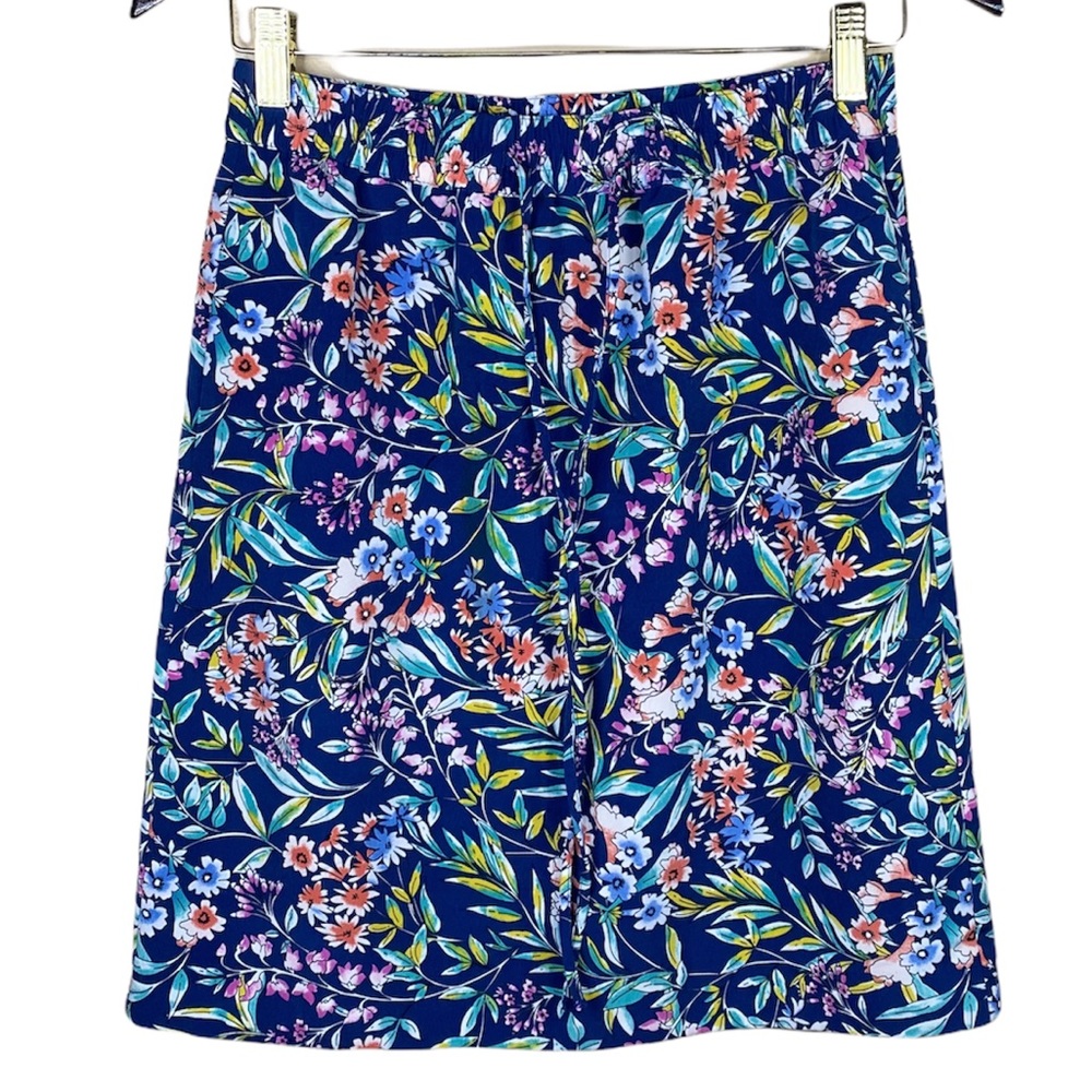 Blue Floral Cottagecore Skirt Womens Size 2P